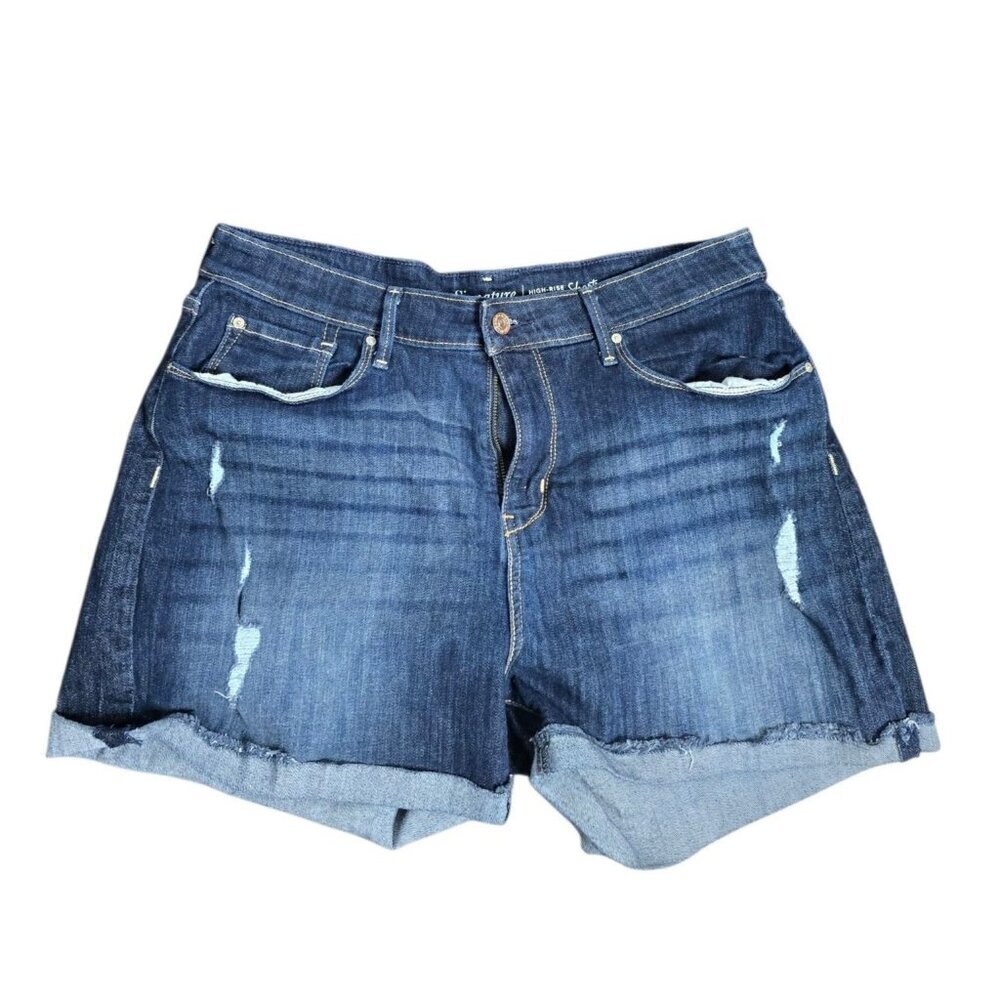 Levi's Signature High Rise Shorts Dark Wash size 16